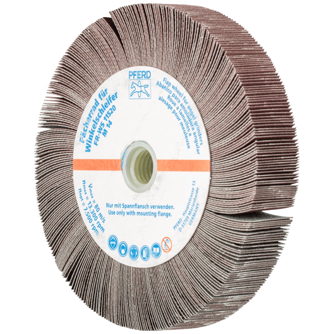 PFERD TOOLS Lamellenschleifrad für Winkelschleifer FR WS Ø 115x20mm M14 A320 universelle Anwendung