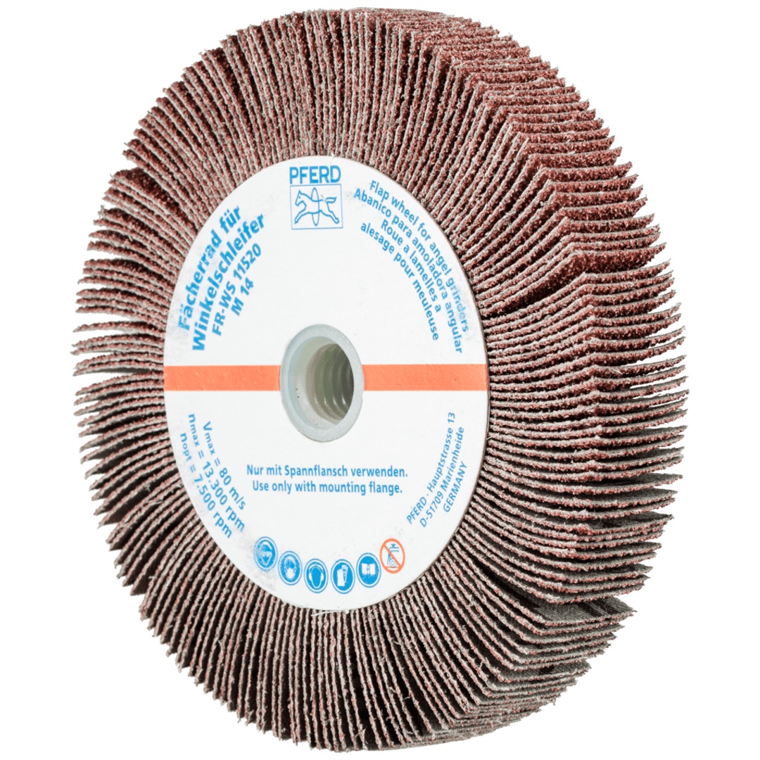 PFERD TOOLS Lamellenschleifrad für Winkelschleifer FR WS Ø 115x20mm M14 A40 universelle Anwendung