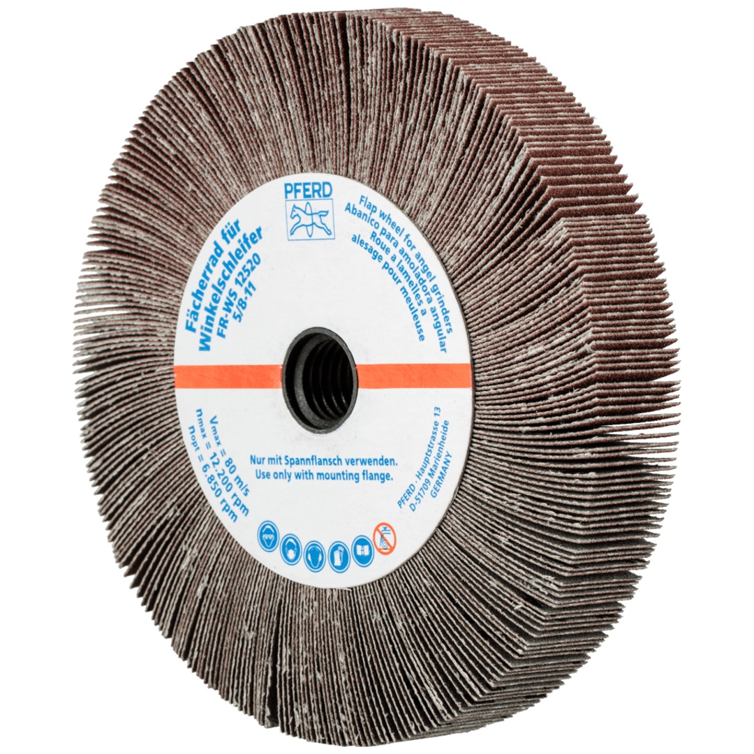 PFERD TOOLS Lamellenschleifrad für Winkelschleifer FR WS Ø 125x20mm 5/8-11 A120 universelle Anwendung