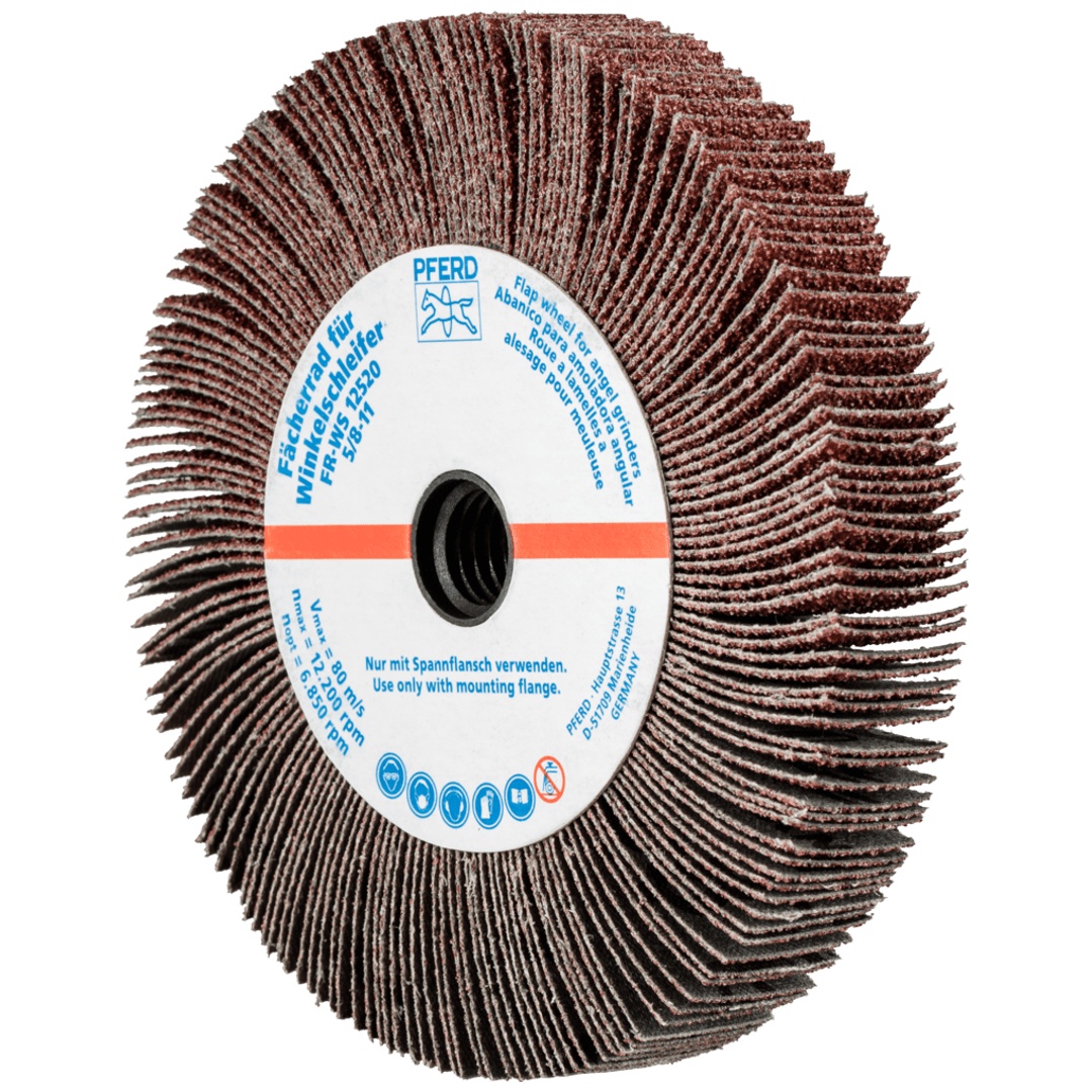 PFERD TOOLS Lamellenschleifrad für Winkelschleifer FR WS Ø 125x20mm 5/8-11 A40 universelle Anwendung