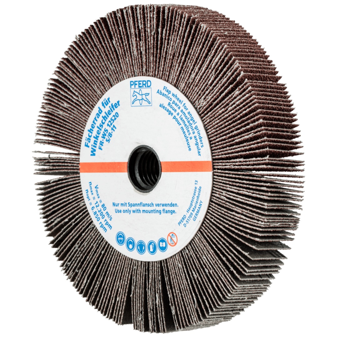 PFERD TOOLS Lamellenschleifrad für Winkelschleifer FR WS Ø 125x20mm 5/8-11 A60 universelle Anwendung