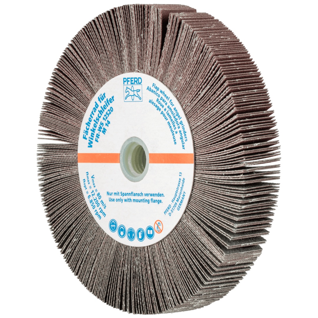 PFERD TOOLS Lamellenschleifrad für Winkelschleifer FR WS Ø 125x20mm M14 A320 universelle Anwendung