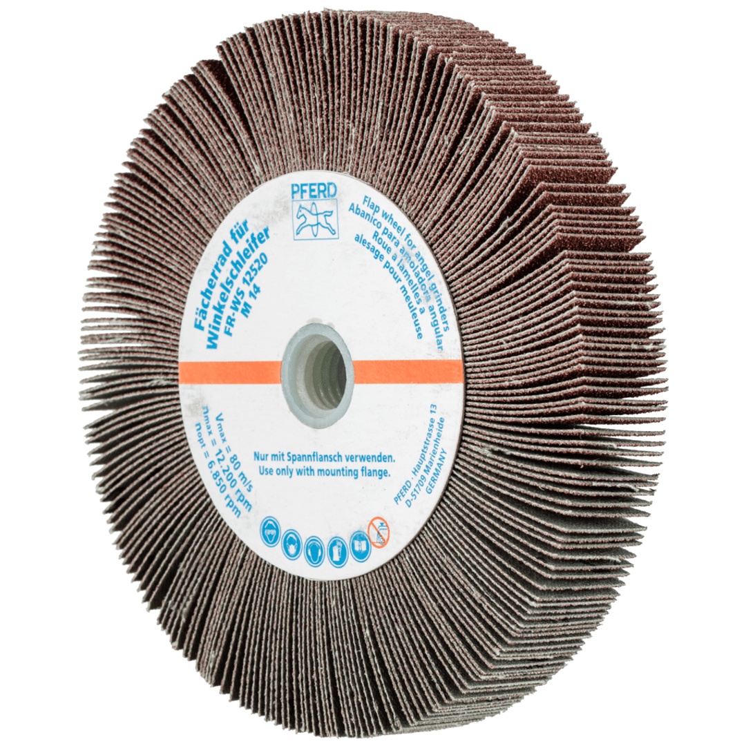 PFERD TOOLS Lamellenschleifrad für Winkelschleifer FR WS Ø 125x20mm M14 A80 universelle Anwendung