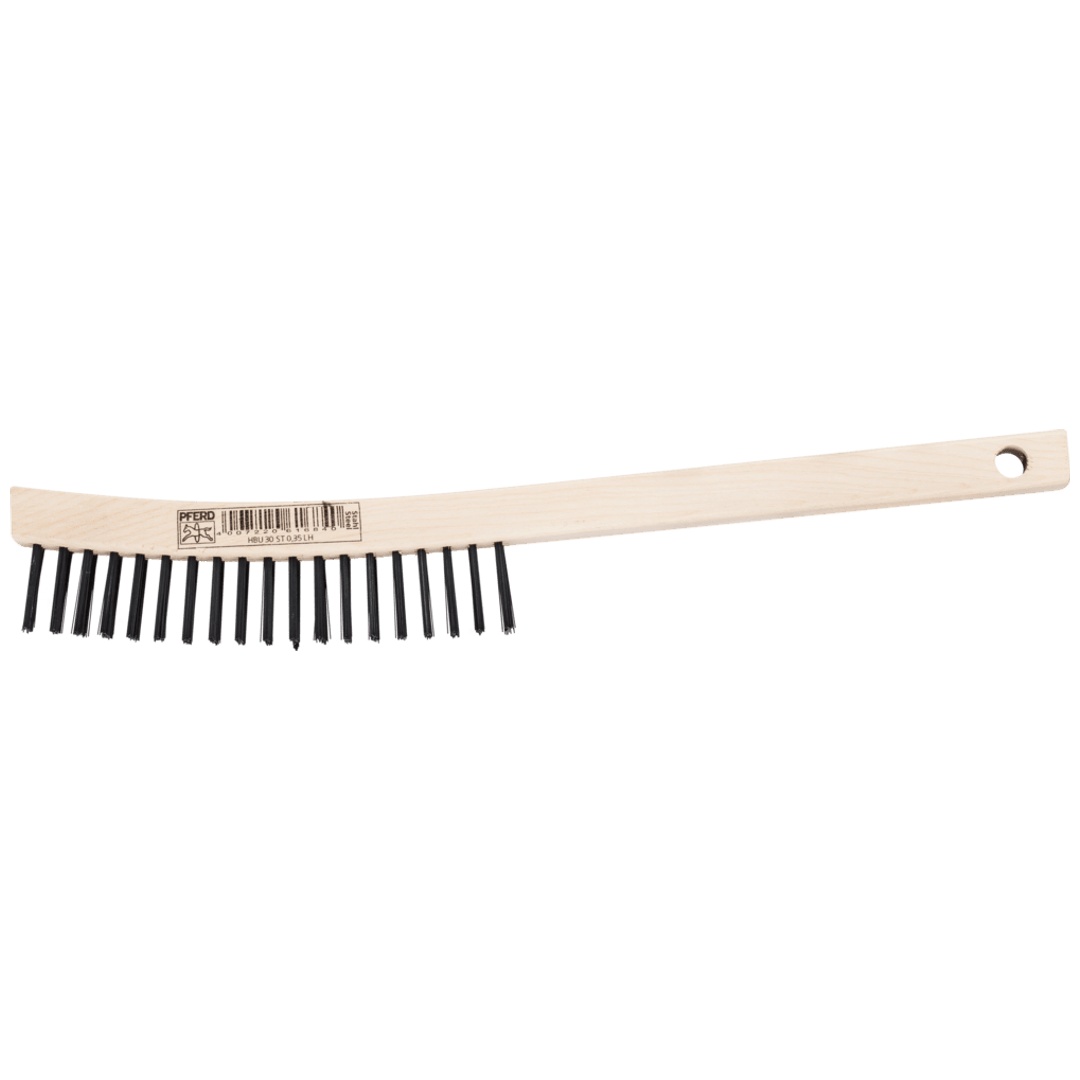 PFERD TOOLS Handbürste mit langem Griff HBU 3reihig Stahl-Draht-Ø 0,35 mm universell einsetzbar