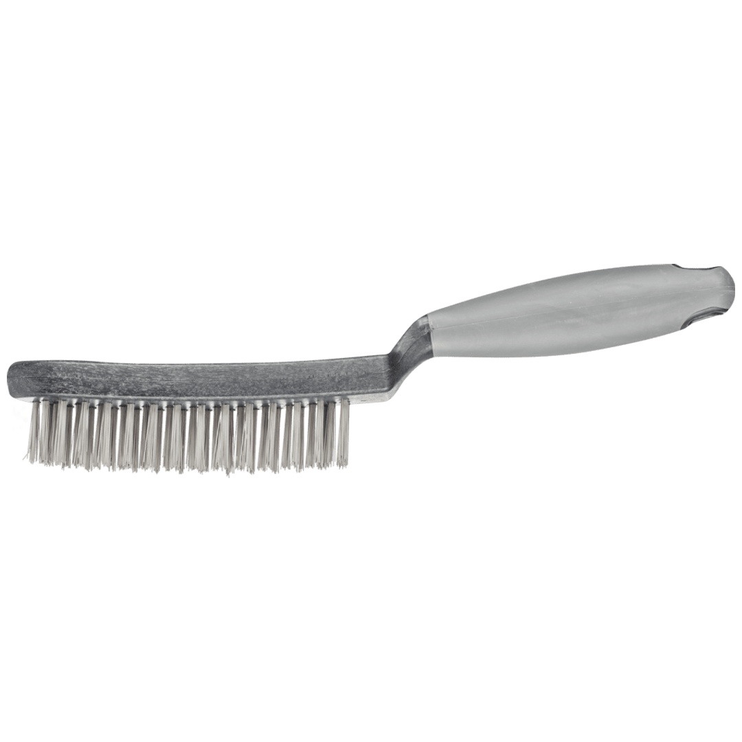 PFERD TOOLS Handbürste mit Kunststoffkörper und ergonomischem Griff HBUP 3reihig Stahl-Draht-Ø0,40