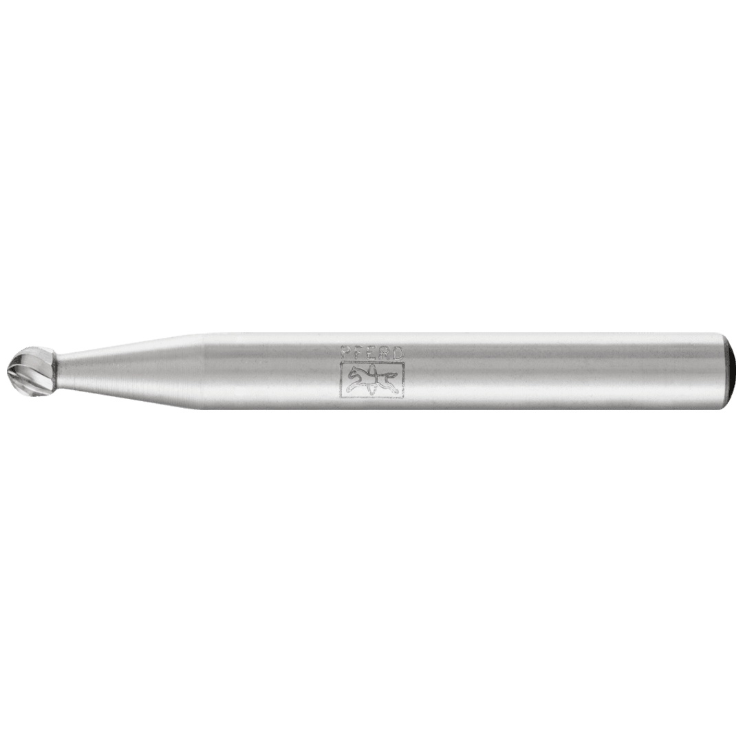 PFERD TOOLS HSS Frässtift Kugelform F Ø 04x03 mm Schaft-Ø 6 mm Z 3 universal mittel fein Spanbrecher