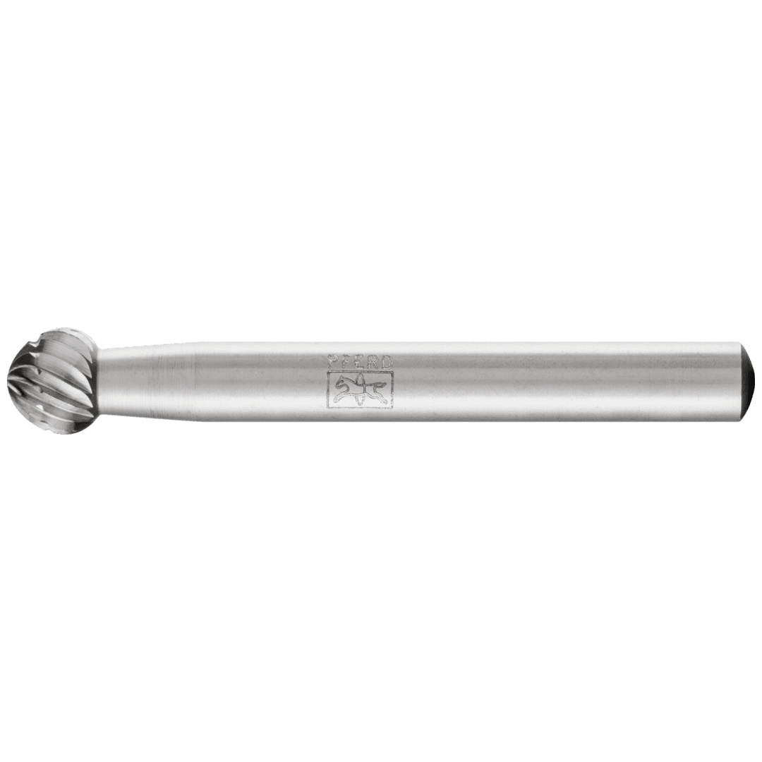 PFERD TOOLS HSS Frässtift Kugelform F Ø 08x07 mm Schaft-Ø 6 mm Z 3 universal mittel fein Spanbrecher