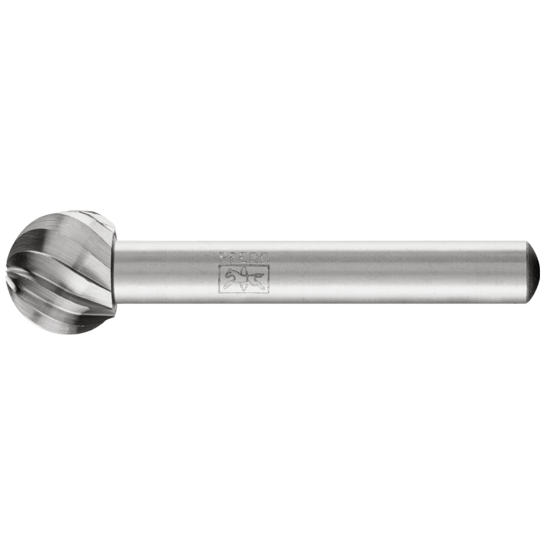 PFERD TOOLS HSS Frässtift Kugelform F Ø 12x10mm Schaft-Ø 6 mm Z 1 universal grob