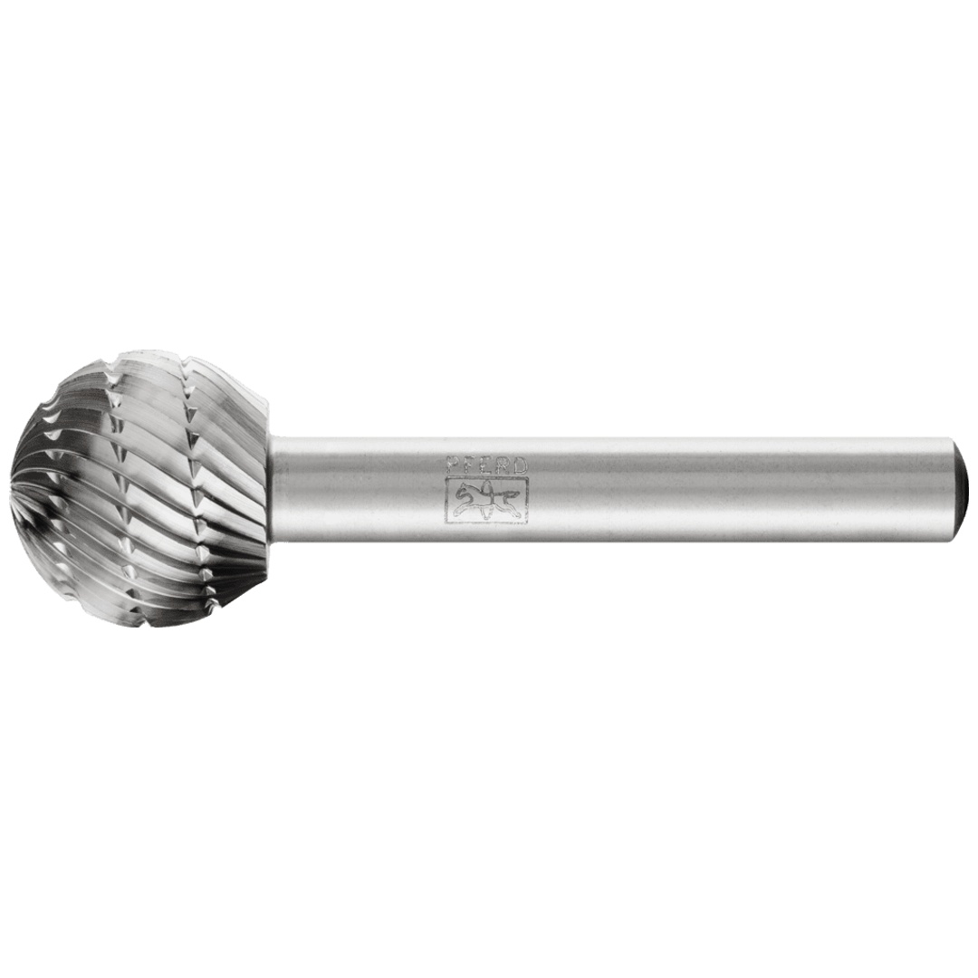 PFERD TOOLS HSS Frässtift Kugelform F Ø 16x14 mm Schaft-Ø 6 mm Z 3 universal mittel fein Spanbrecher