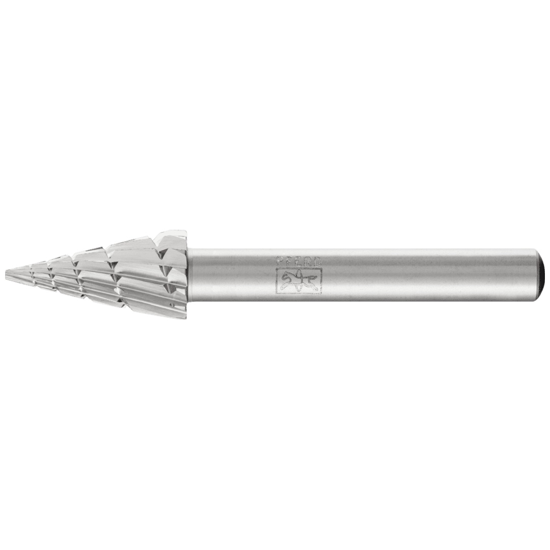 PFERD TOOLS HSS Frässtift Spitzkegelform G Ø 10x20mm Schaft-Ø 6 mm Z 2 universal mittel Spanbrecher