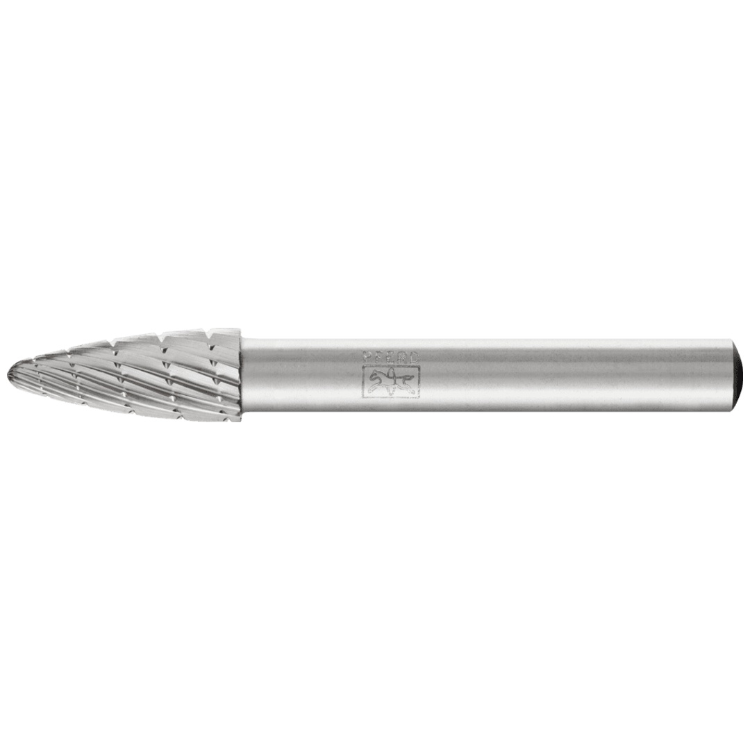 PFERD TOOLS HSS Frässtift Baumform H Ø 08x20mm Schaft-Ø 6 mm Z 3 universal mittel fein Spanbrecher