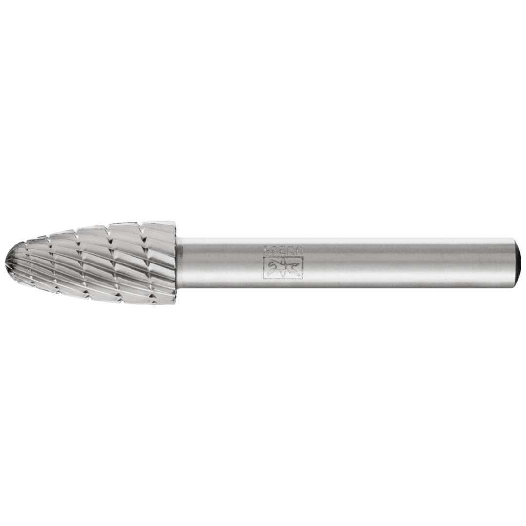 PFERD TOOLS HSS Frässtift Baumform H Ø 10x20mm Schaft-Ø 6 mm Z 3 universal mittel fein Spanbrecher