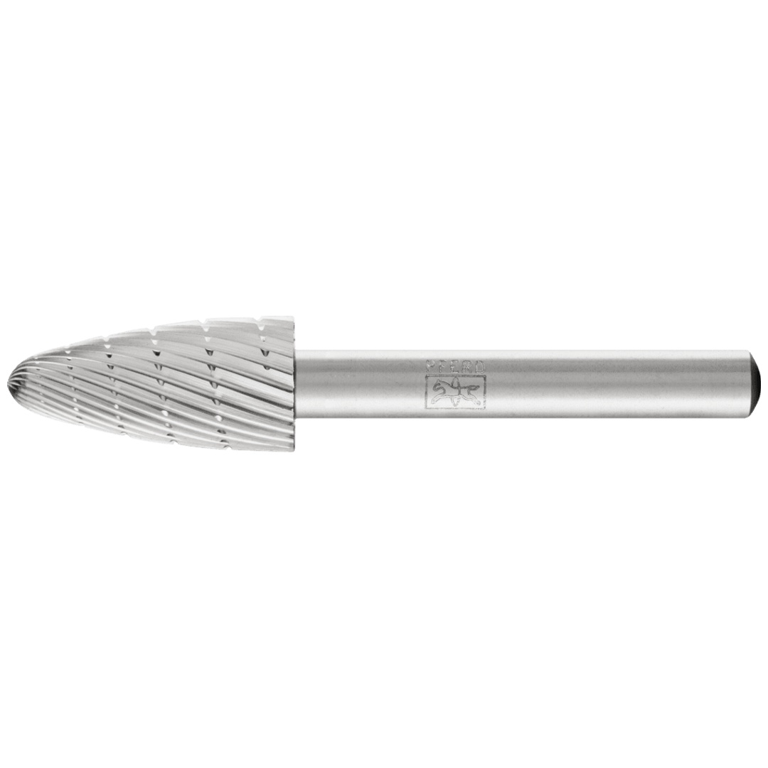 PFERD TOOLS HSS Frässtift Baumform H Ø 12x25 mm Schaft-Ø 6 mm Z 3 universal mittel fein Spanbrecher
