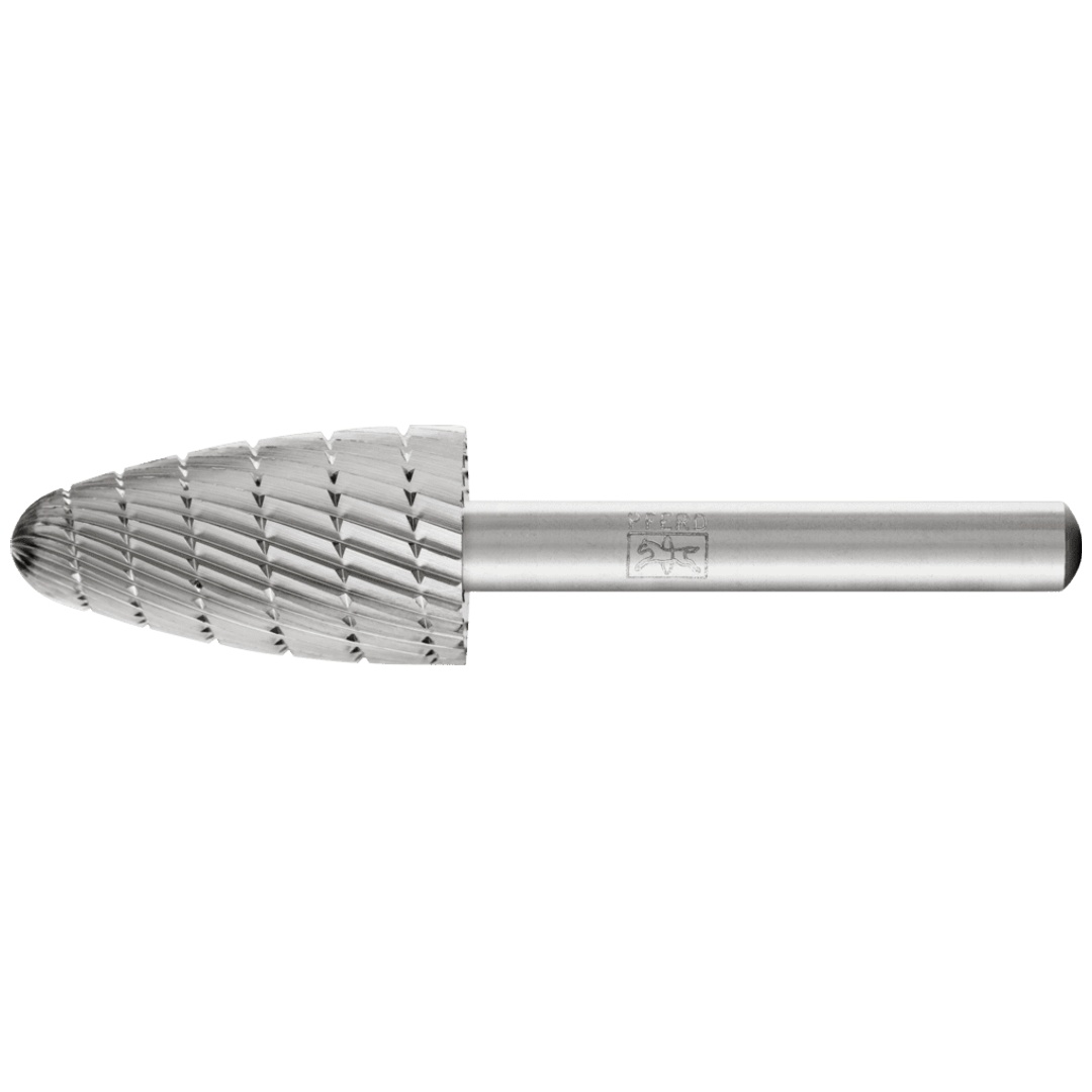 PFERD TOOLS HSS Frässtift Baumform H Ø 16x30mm Schaft-Ø 6 mm Z 3 universal mittel fein Spanbrecher