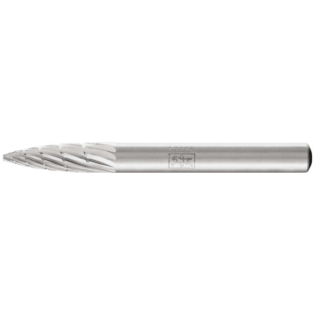 PFERD TOOLS HSS Frässtift Spitzbogenform K Ø 06x18 mm Schaft-Ø 6 mm Z 3 universal mittel fein Spanbrecher