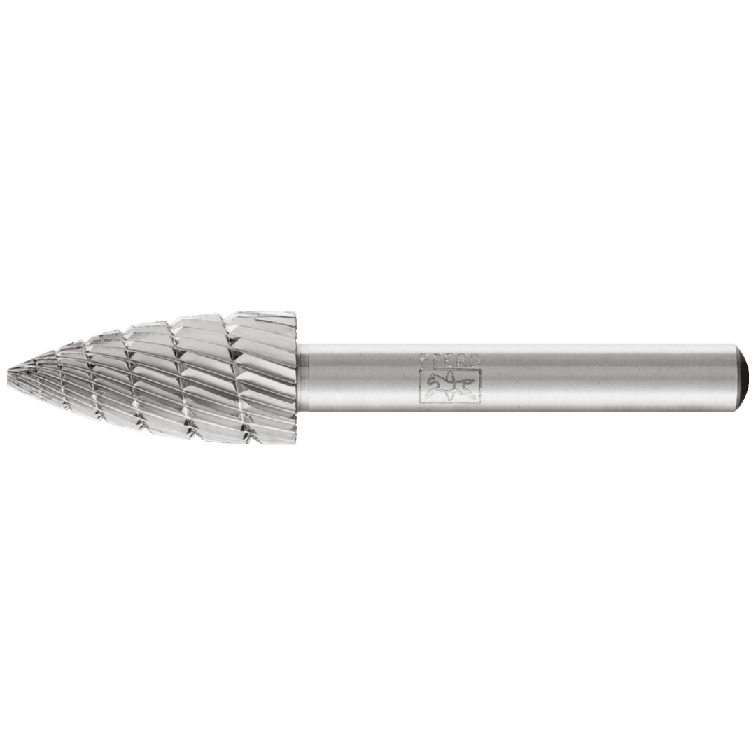 PFERD TOOLS HSS Frässtift Spitzbogenform K Ø 12x25 mm Schaft-Ø 6 mm Z 3 universal mittel fein Spanbrecher