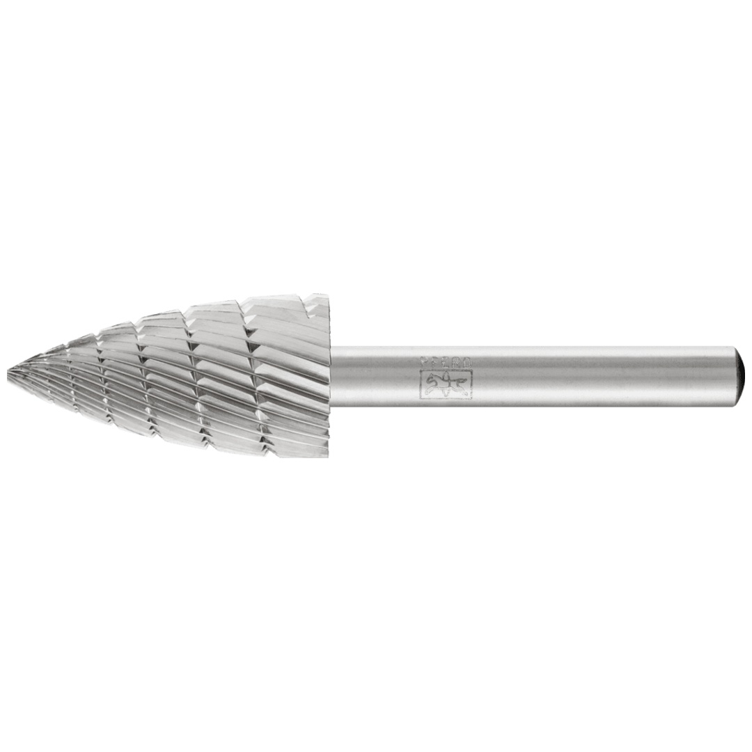 PFERD TOOLS HSS Frässtift Spitzbogenform K Ø 16x30mm Schaft-Ø 6 mm Z 3 universal mittel fein Spanbrecher