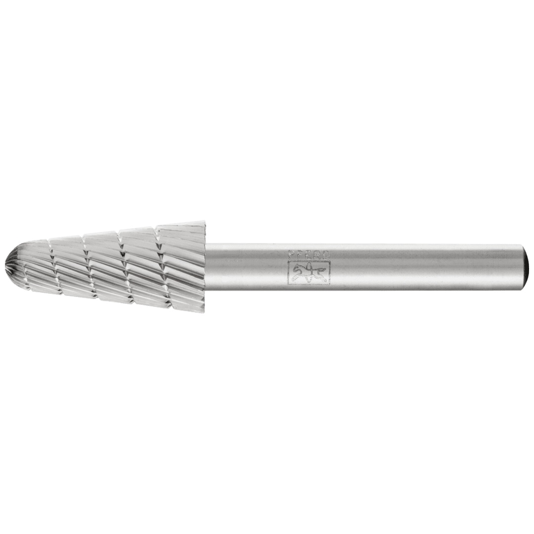 PFERD TOOLS HSS Frässtift Rundkegelform L Ø 12x25 mm Schaft-Ø 6 mm Z 3 universal mittel fein Spanbrecher