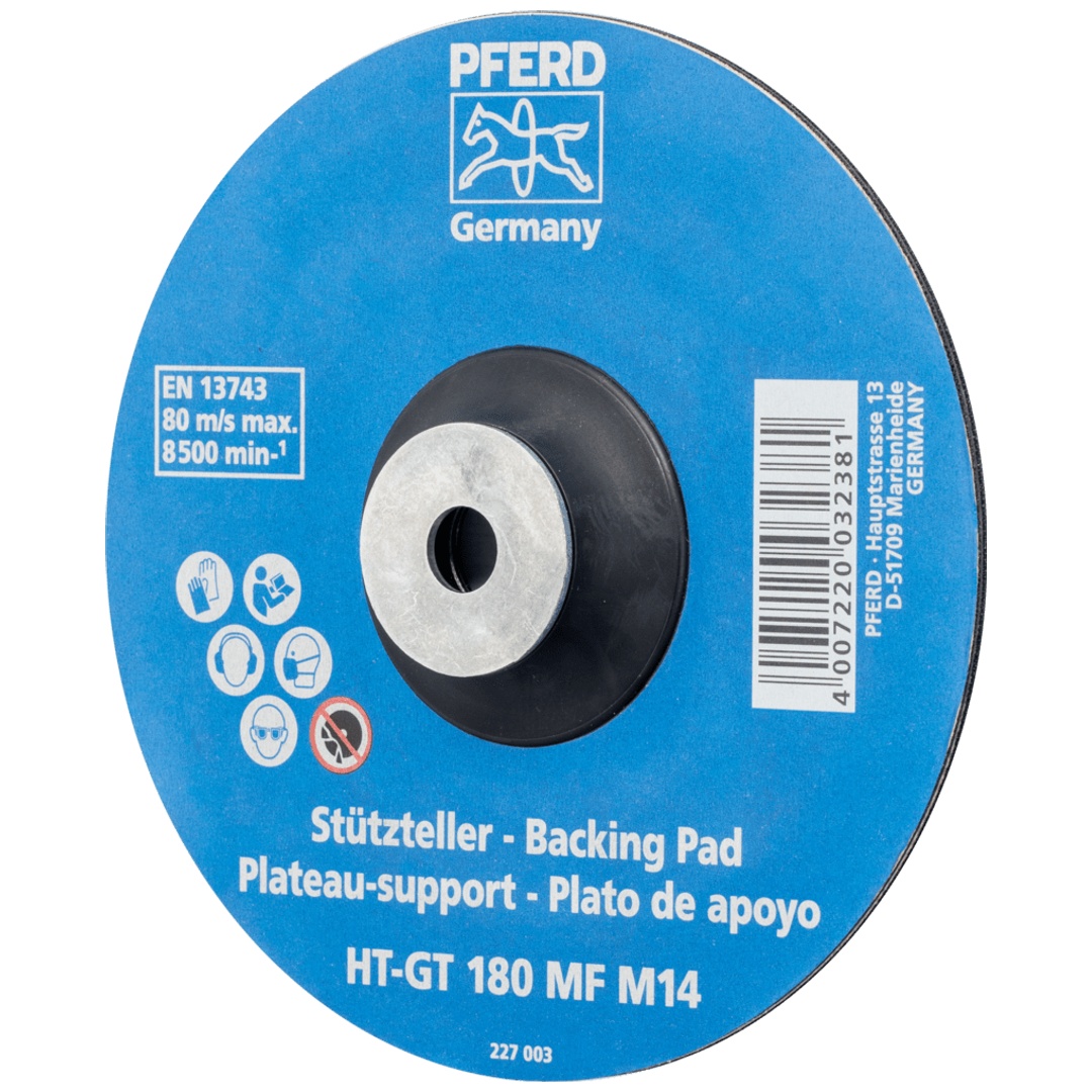 PFERD TOOLS Hitzebeständiger Stützteller mit Spannmutter Ø 180 HT-GT M14 für Winkelschleifer 180