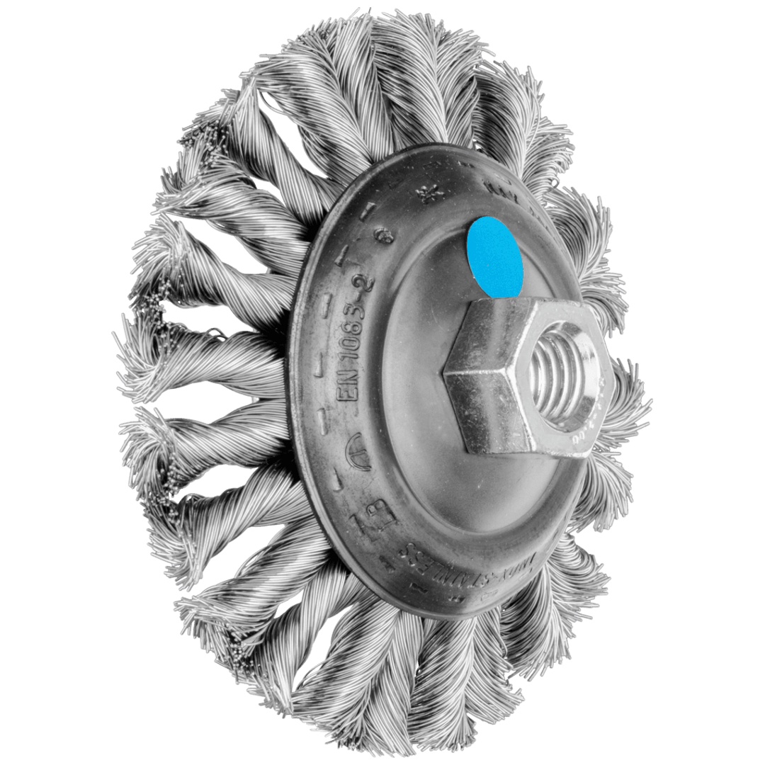 PFERD TOOLS COMBITWIST Kegelbürste gezopft KBG Ø 100x13 mm M14 Edelstahl-Draht-Ø 0,35 mm Winkelschleifer (1)