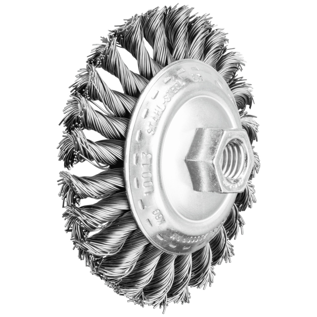 PFERD TOOLS Kegelbürste gezopft KBG Ø 100x13 mm M14 Stahl-Draht-Ø 0,50mm Winkelschleifer (1)