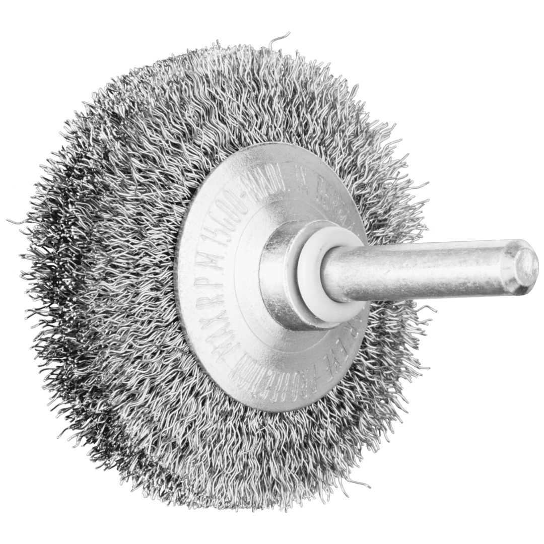 PFERD TOOLS Kegelbürste ungezopft KBU Ø50x10mm Schaft-Ø6 mm Stahl-Draht-Ø0,20