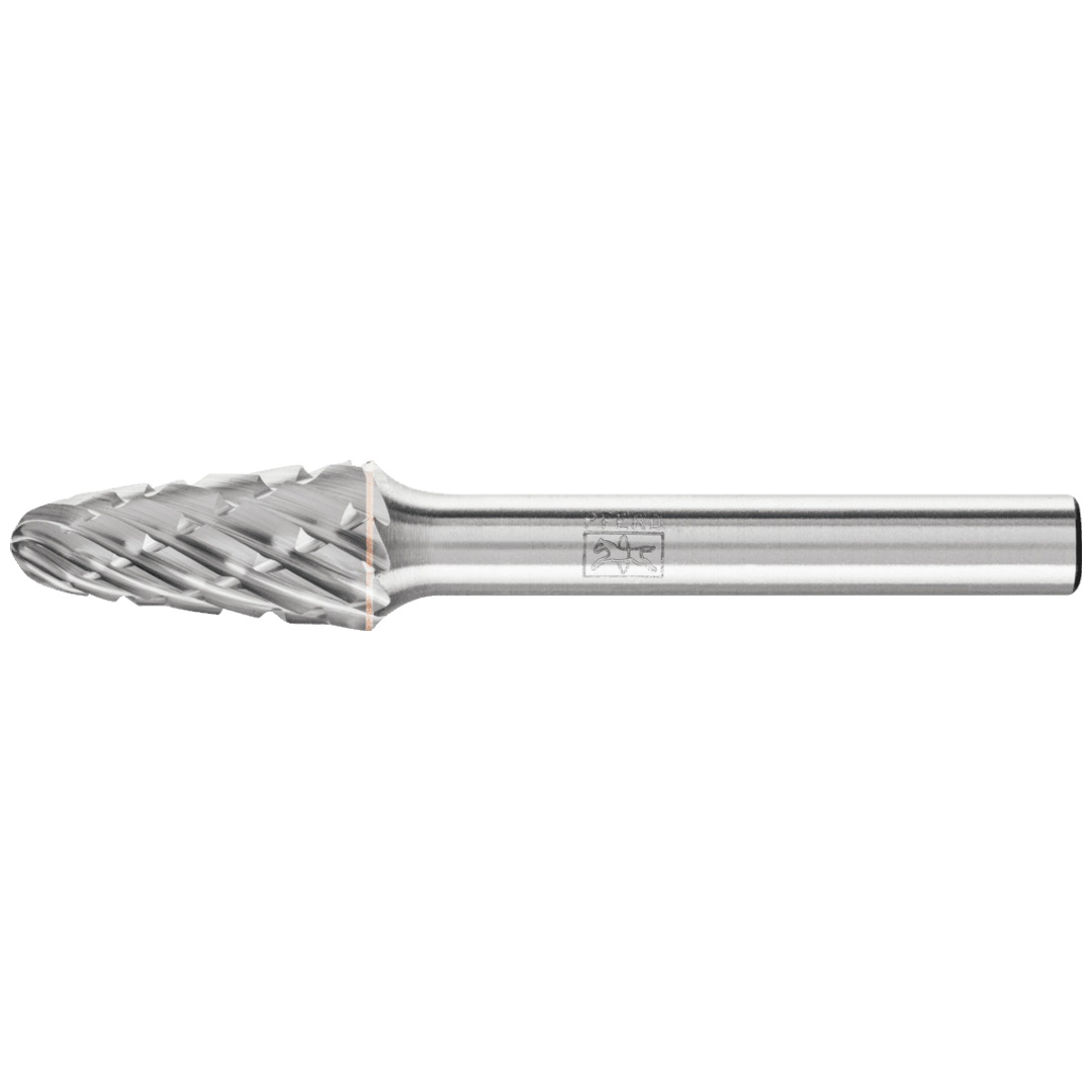 PFERD TOOLS Hartmetall Hochleistungsfrässtift NON-FERROUS Rundkegel KEL Ø 10x20mm Schaft-Ø 6 mm NE-Metalle