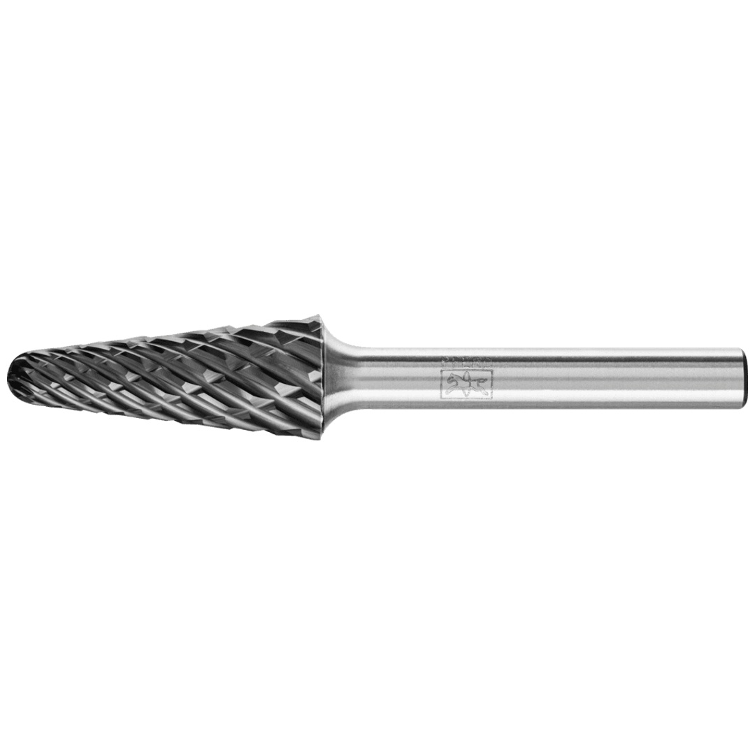 PFERD TOOLS Hartmetall Hochleistungsfrässtift STEEL Rundkegel KEL Ø 12x30mm Schaft-Ø 6 mm HICOAT für Stahl