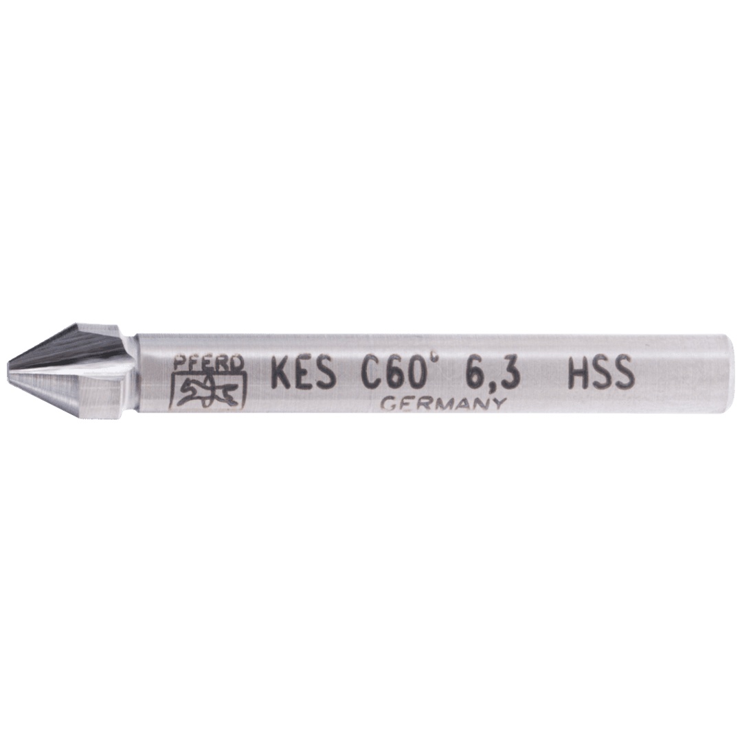 PFERD TOOLS HSS Kegel-und Entgratsenker 60° Ø 6,3 mm Schaft-Ø 5 mm DIN 334 C