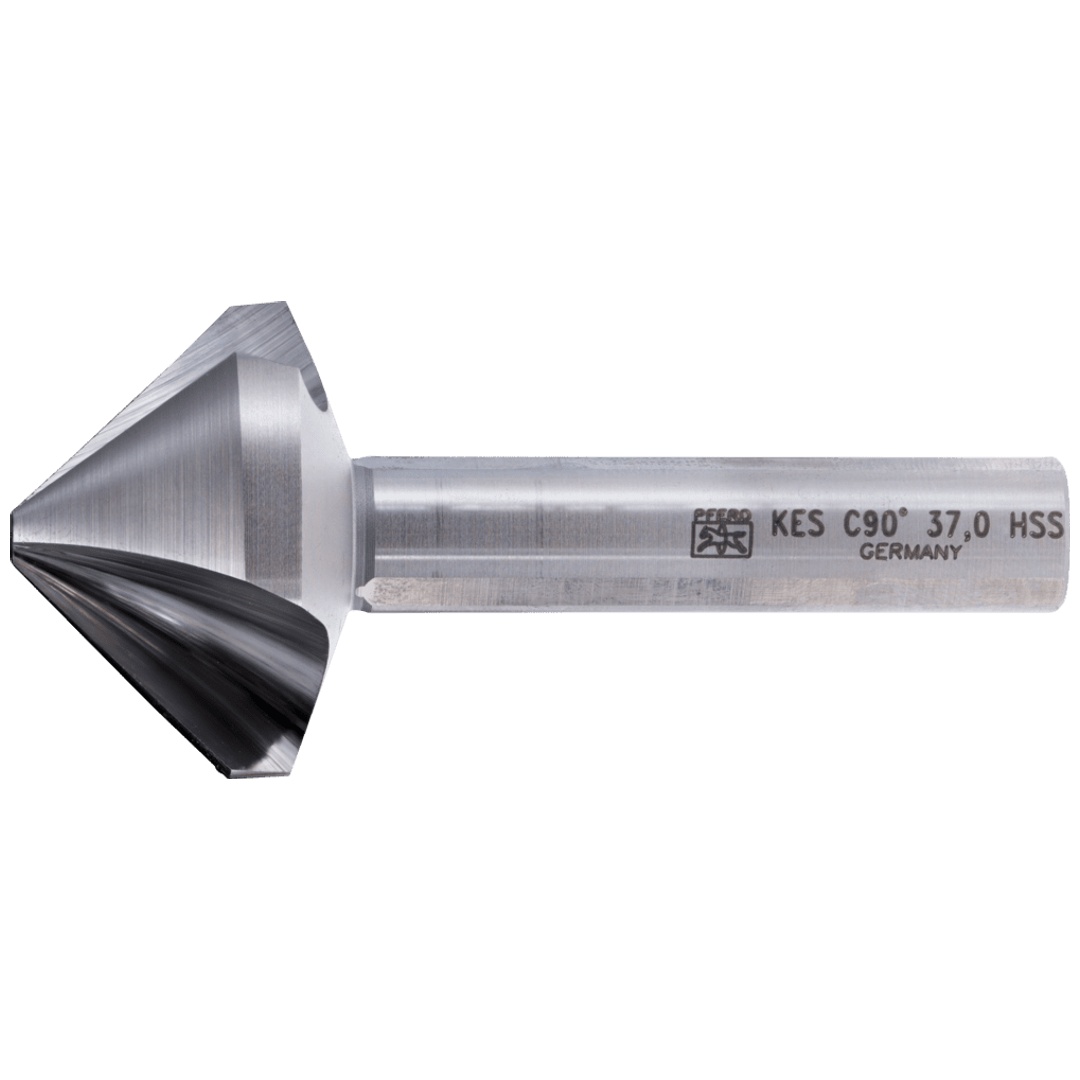 PFERD TOOLS HSS Kegel-und Entgratsenker 90° Ø 37 mm Schaft-Ø 12 mm DIN 335 C 3-Flächenschaft