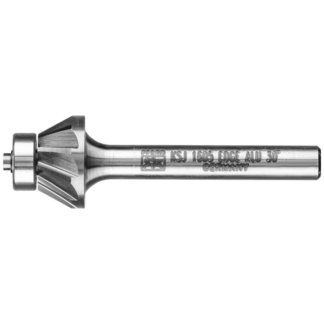 PFERD TOOLS Hartmetall Frässtift EDGE ALU Kegel KSJ 30° Ø 16x05 mm Schaft-Ø 6 mm Kantenbearbeitung Alu