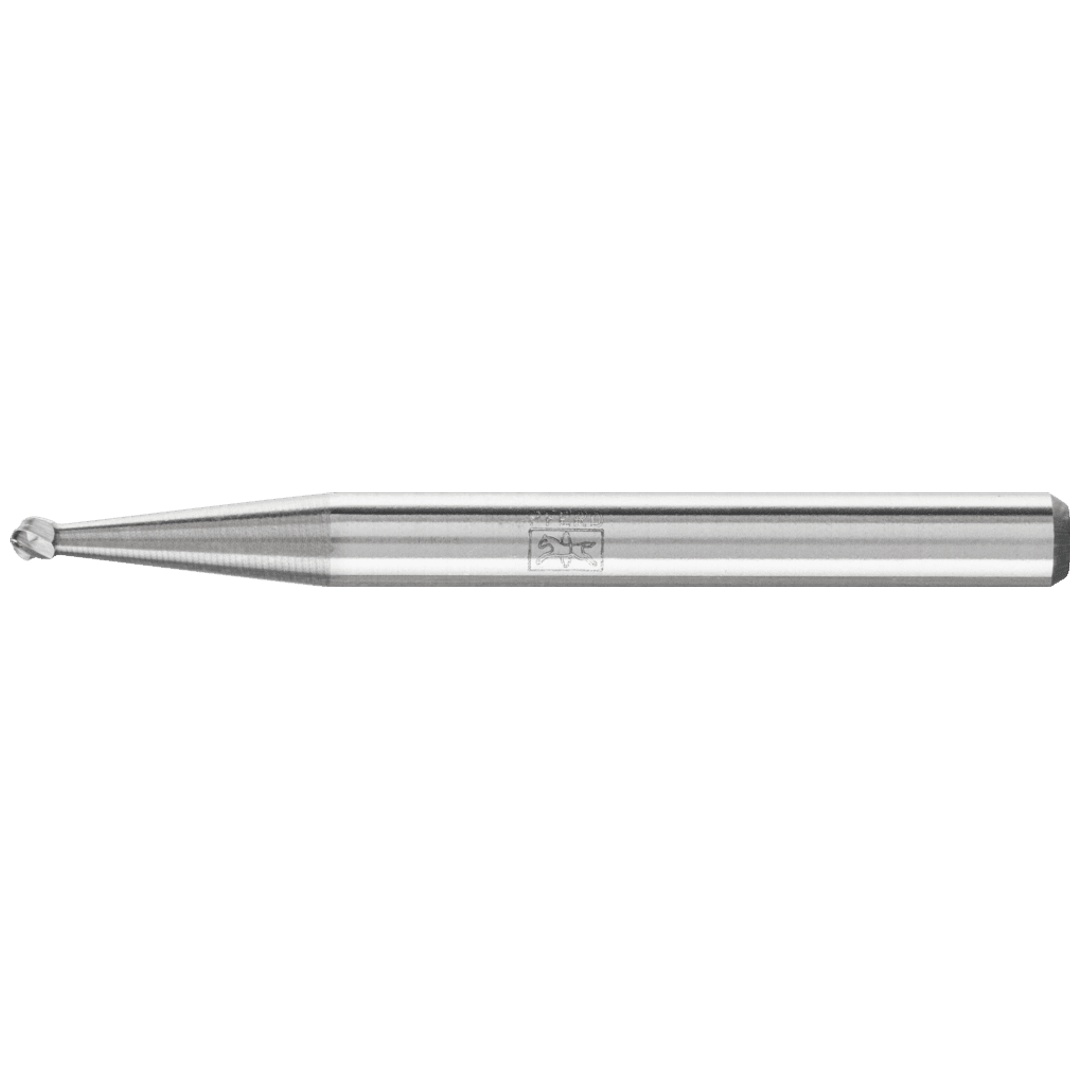 PFERD TOOLS Hartmetall Frässtift Kugel KUD Ø 1,5x1 mm Schaft-Ø 3 mm Z3P universal mittel kreuzverzahnt