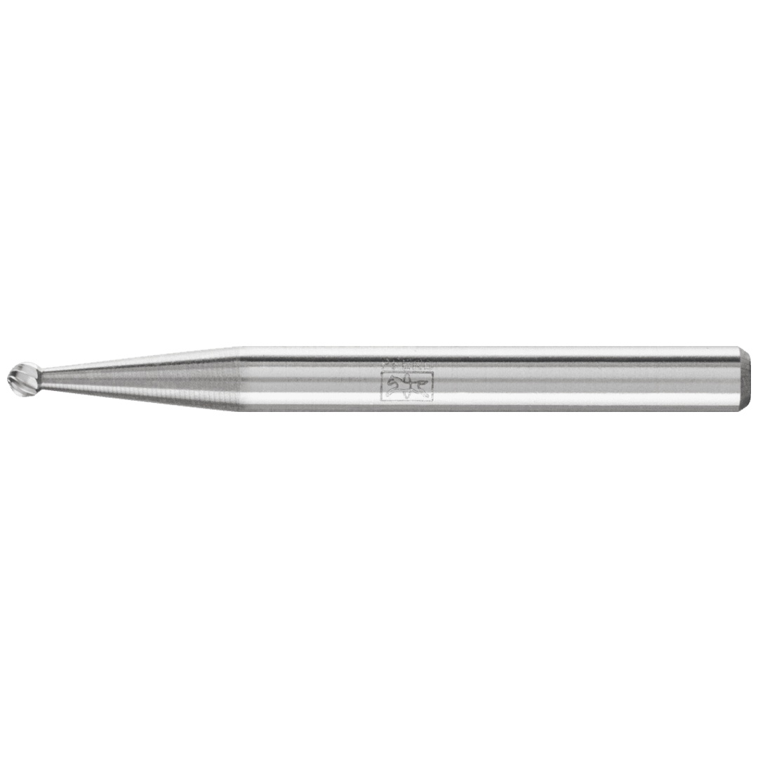 PFERD TOOLS Hartmetall Frässtift Kugel KUD Ø 1,5x1 mm Schaft-Ø 3 mm Z5 universal fein