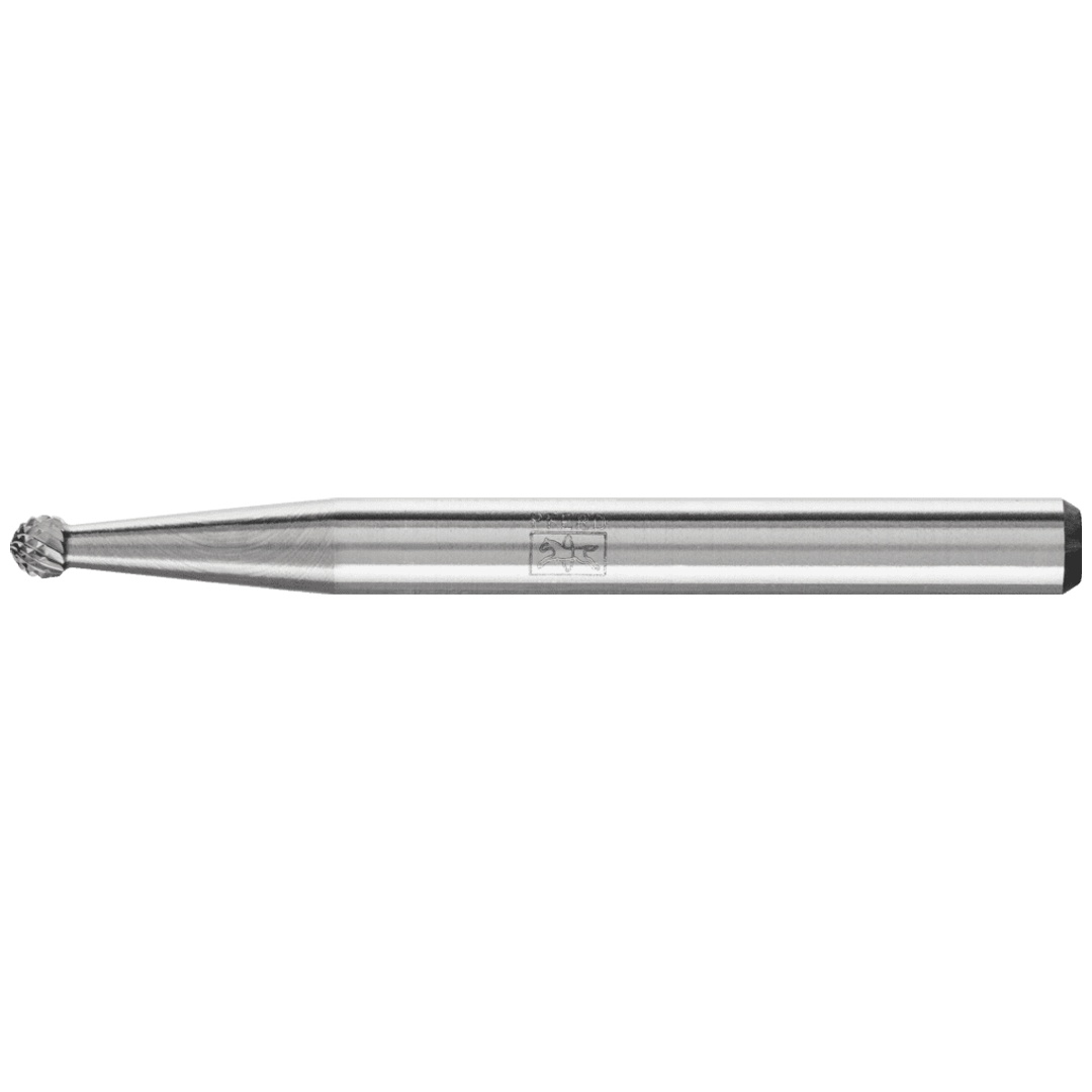 PFERD TOOLS Hartmetall Hochleistungsfrässtift MICRO Kugel KUD Ø 02x1,5 mm Schaft-Ø 3 mm Feinbearbeitung