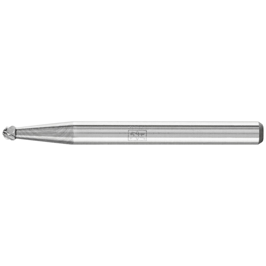 PFERD TOOLS Hartmetall Frässtift Kugel KUD Ø 02x1,5 mm Schaft-Ø 3 mm Z3P universal mittel kreuzverzahnt