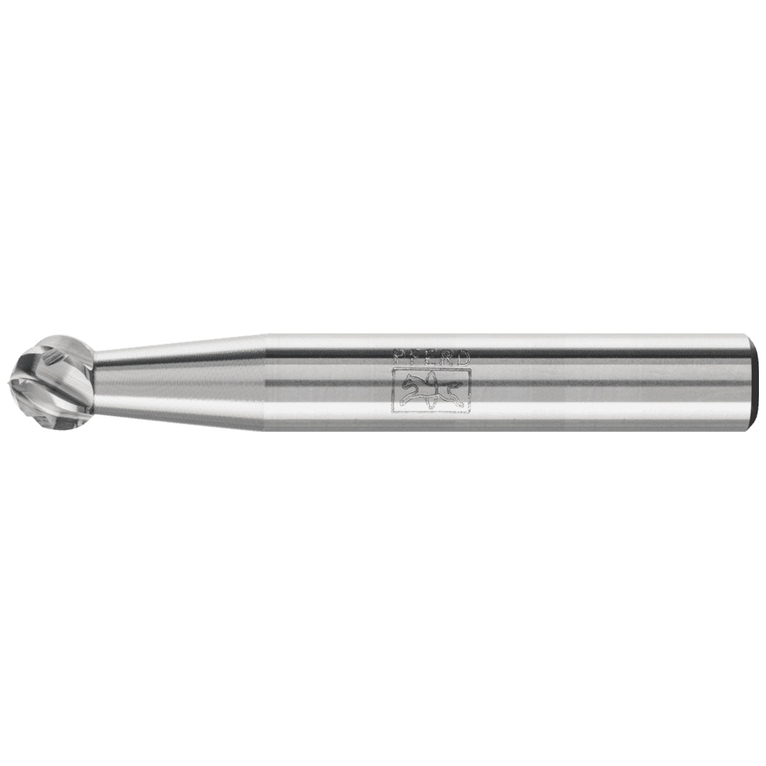 PFERD TOOLS Hartmetall Hochleistungsfrässtift STEEL Kugel KUD Ø 06x05 mm Schaft-Ø 6 mm für Stahl