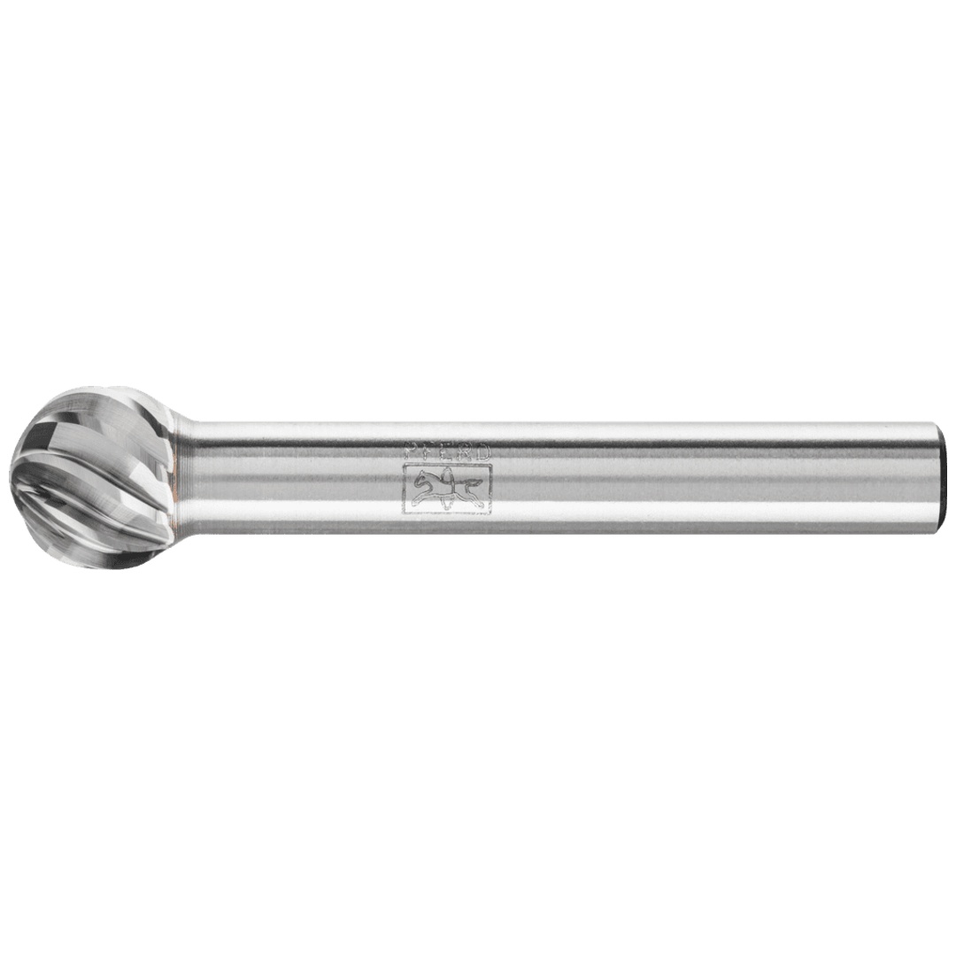 PFERD TOOLS Hartmetall Hochleistungsfrässtift INOX Kugel KUD Ø 10x09 mm Schaft-Ø 6 mm für Edelstahl