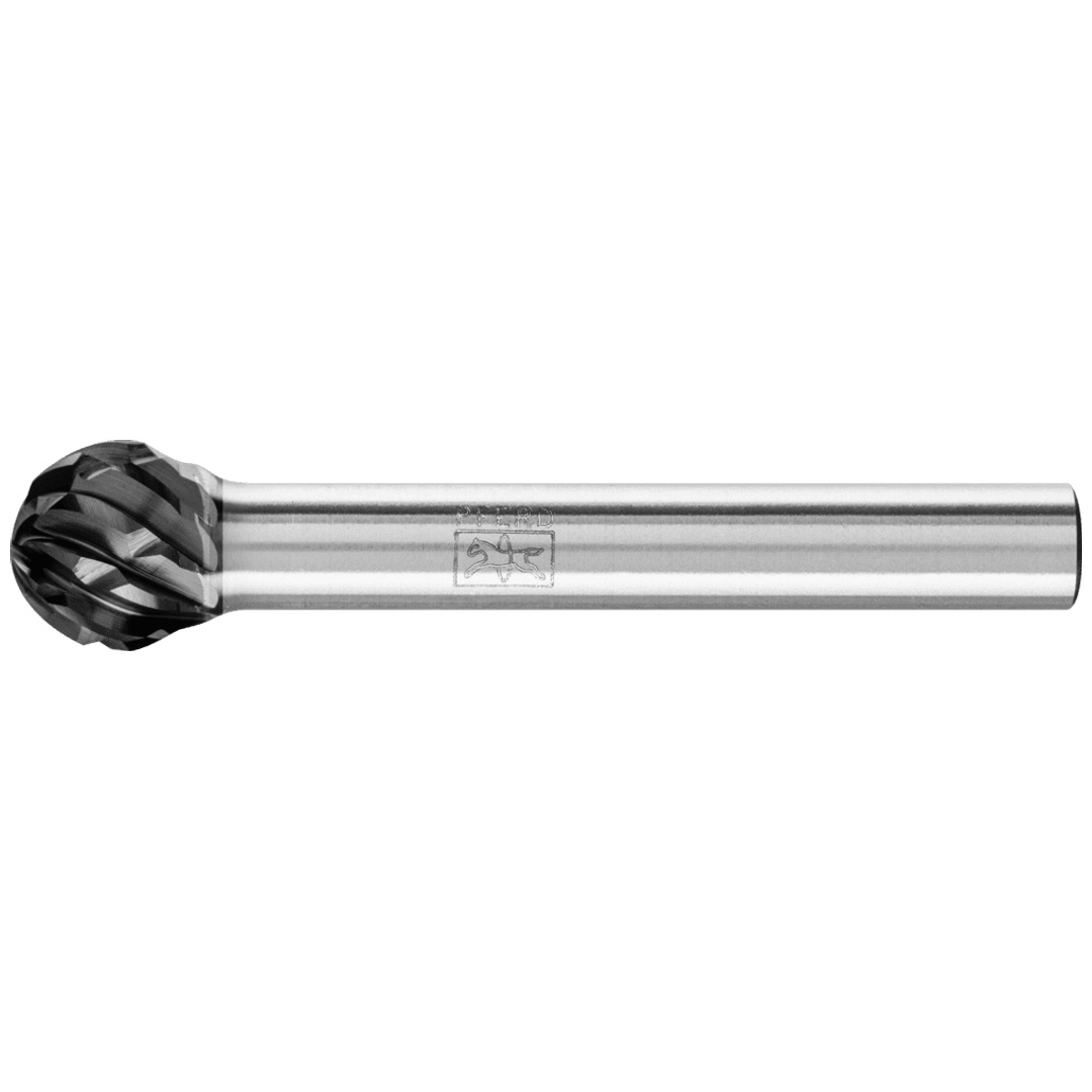 PFERD TOOLS Hartmetall Hochleistungsfrässtift STEEL Kugel KUD Ø 10x09 mm Schaft-Ø 6 mm HICOAT für Stahl