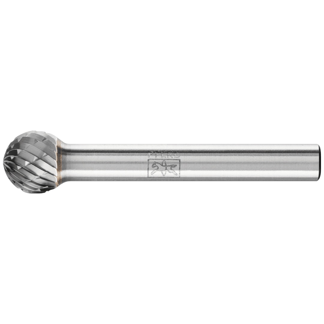 PFERD TOOLS Hartmetall Frässtift Kugel KUD Ø 10x09 mm Schaft-Ø 6 mm Z3P universal mittel kreuzverzahnt