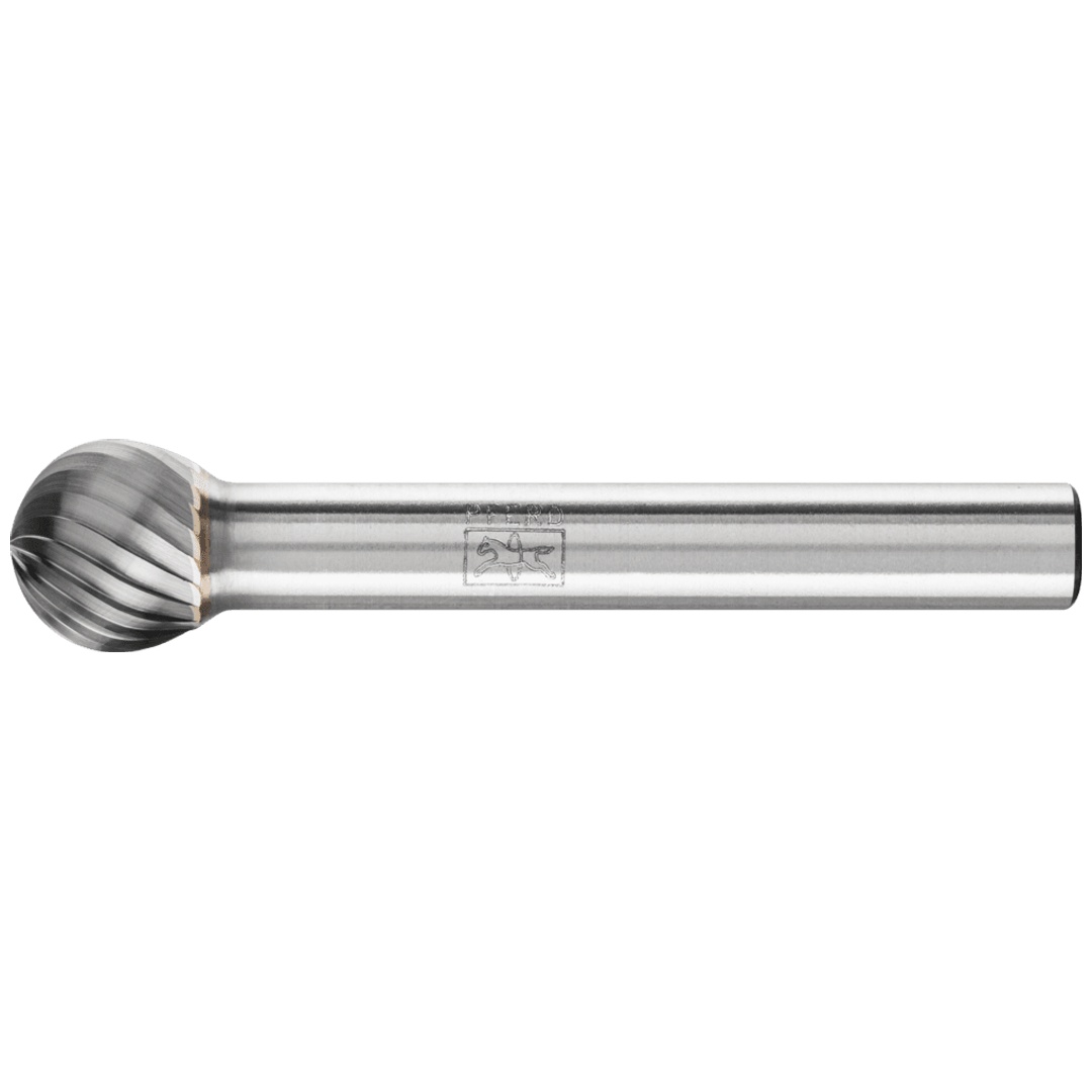 PFERD TOOLS Hartmetall Frässtift Kugel KUD Ø 10x09 mm Schaft-Ø 6 mm Z3 universal mittel