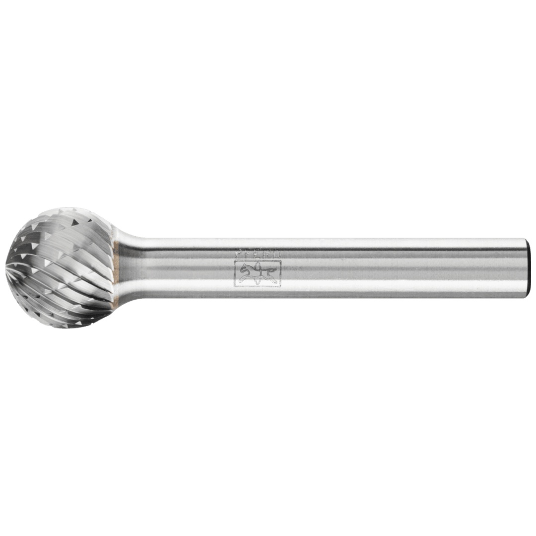 PFERD TOOLS Hartmetall Frässtift Kugel KUD Ø 12x10mm Schaft-Ø 6 mm Z3P universal mittel kreuzverzahnt