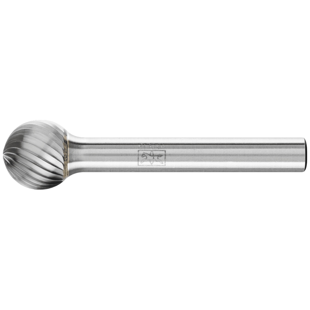 PFERD TOOLS Hartmetall Frässtift Kugel KUD Ø 12x10mm Schaft-Ø 6 mm Z3 universal mittel