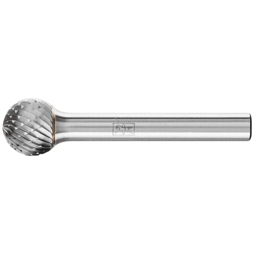 PFERD TOOLS Hartmetall Frässtift Kugel KUD Ø 12x10mm Schaft-Ø 6 mm Z4 universal mittel fein