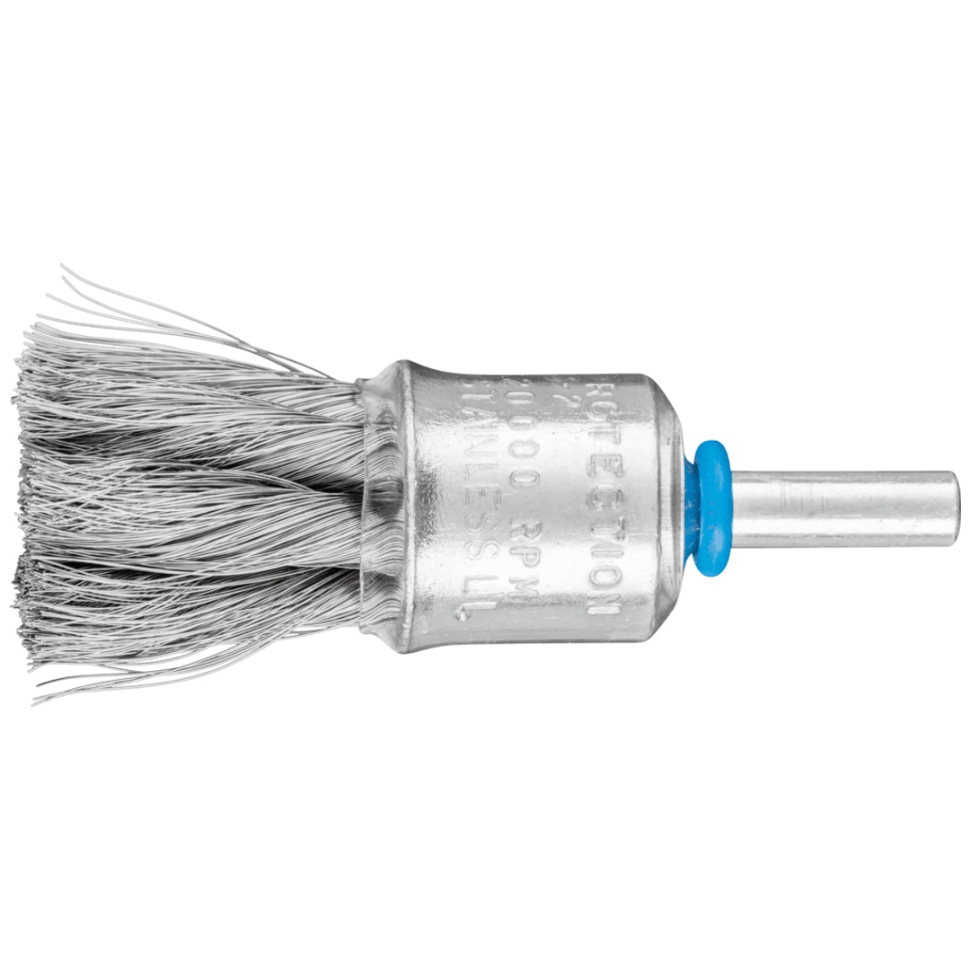 PFERD TOOLS Pinselbürste mit Kunststoffschutz gezopft PBG Ø19 mm Schaft-Ø6 mm Edelstahl-Draht-Ø0,15