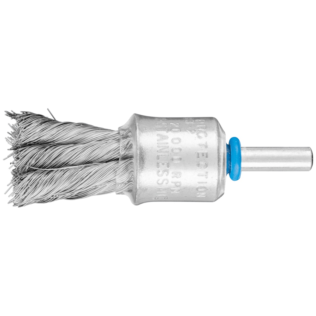 PFERD TOOLS Pinselbürste mit Kunststoffschutz gezopft PBG Ø19 mm Schaft-Ø6 mm Edelstahl-Draht-Ø0,25