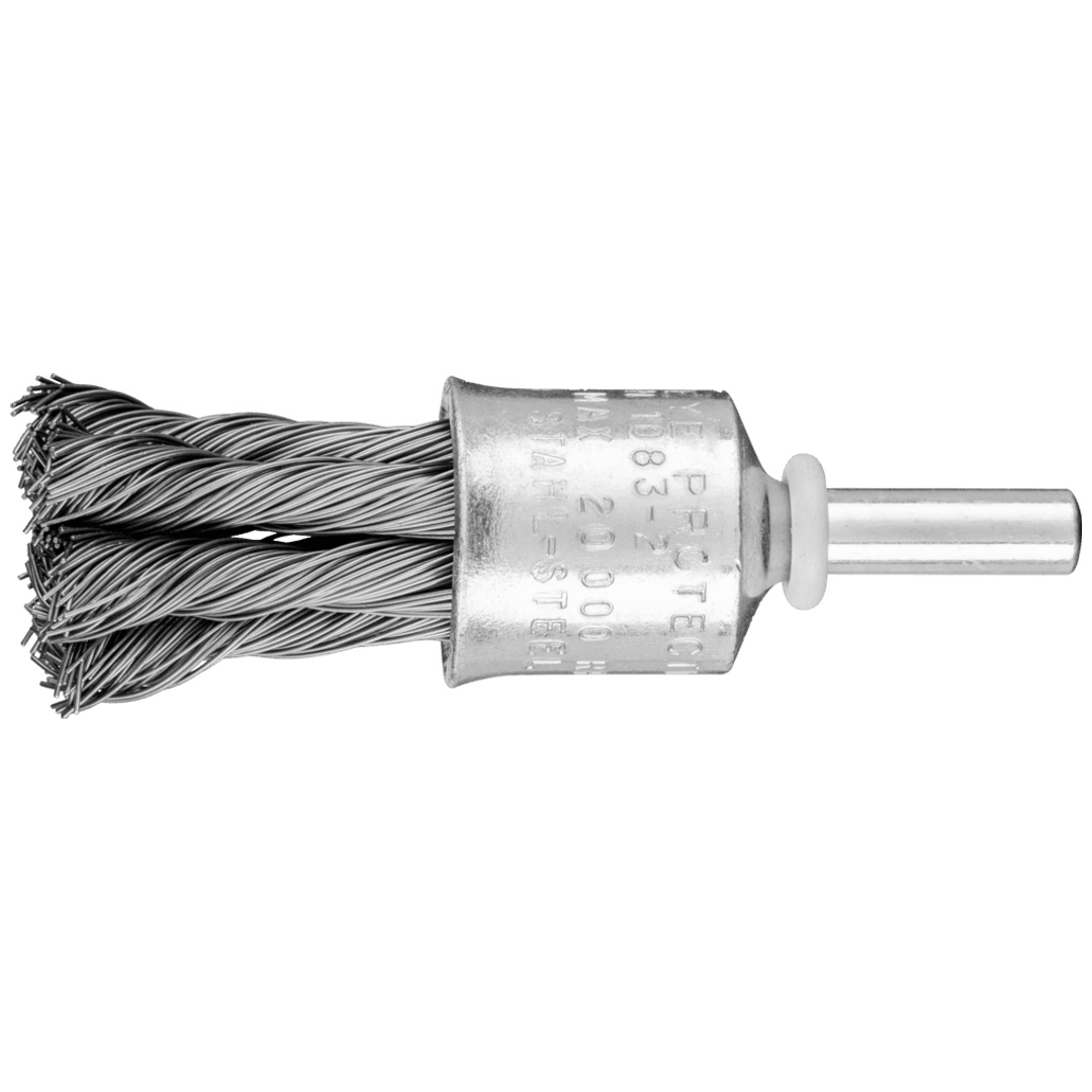 PFERD TOOLS POS Pinselbürste gezopft PBG Ø 19 mm Schaft-Ø 6 mm Stahl-Draht-Ø 0,35 mm (10)