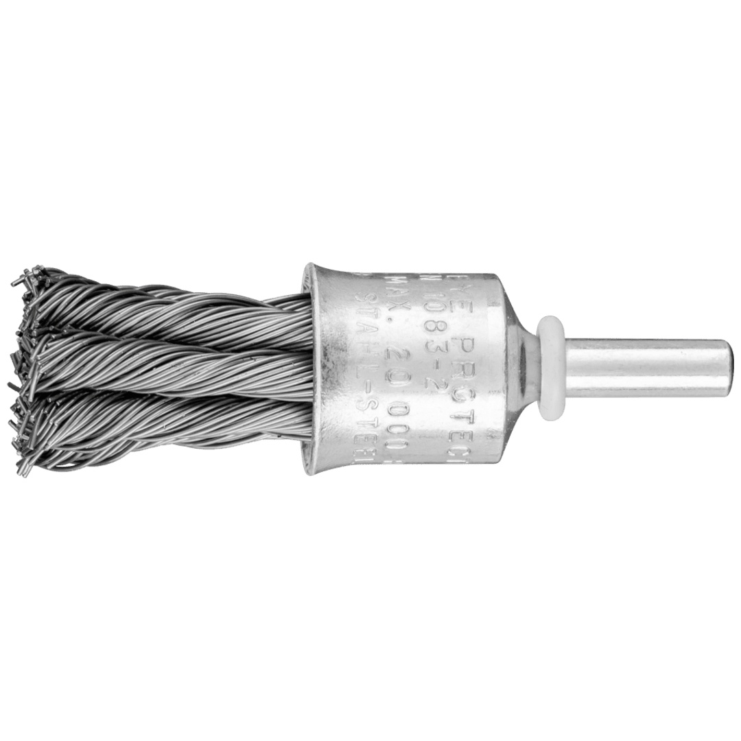 PFERD TOOLS Pinselbürste gezopft PBG Ø19 mm Schaft-Ø6 mm Stahl-Draht-Ø0,50