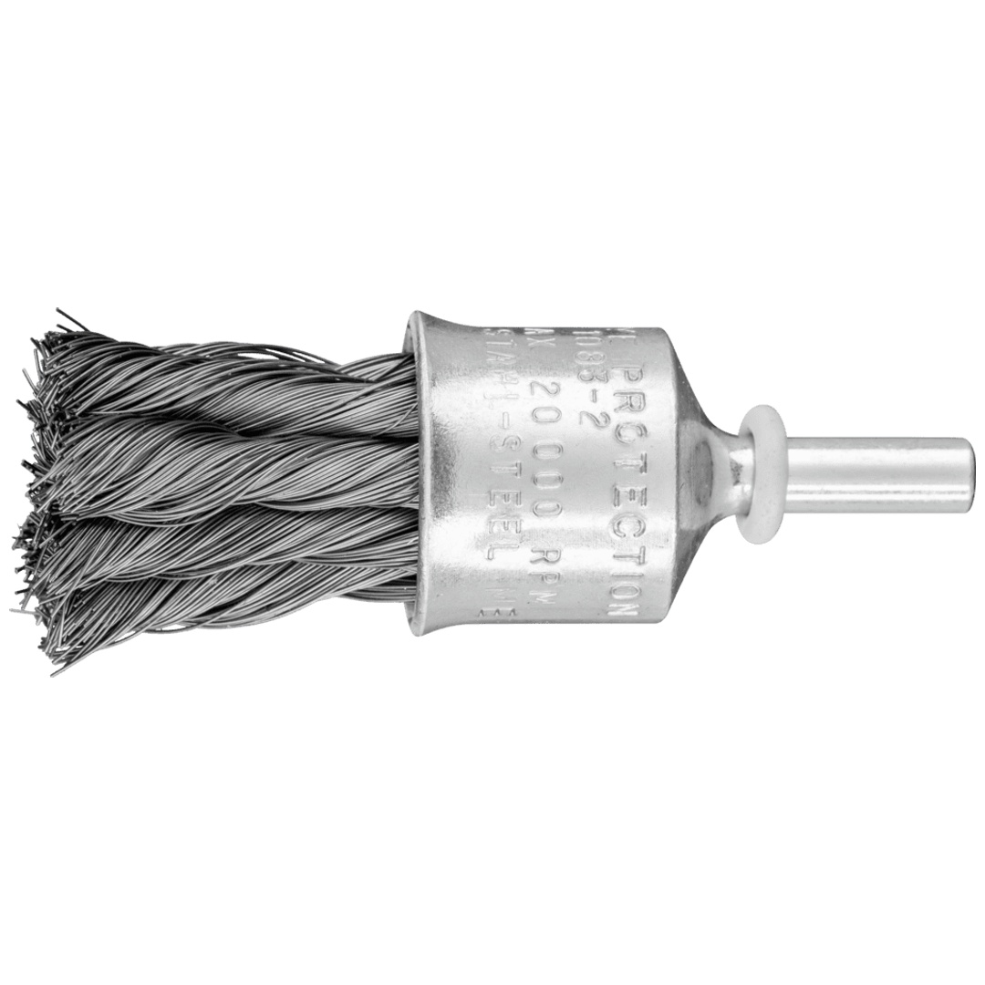 PFERD TOOLS Pinselbürste gezopft PBG Ø23 mm Schaft-Ø6 mm Stahl-Draht-Ø0,25