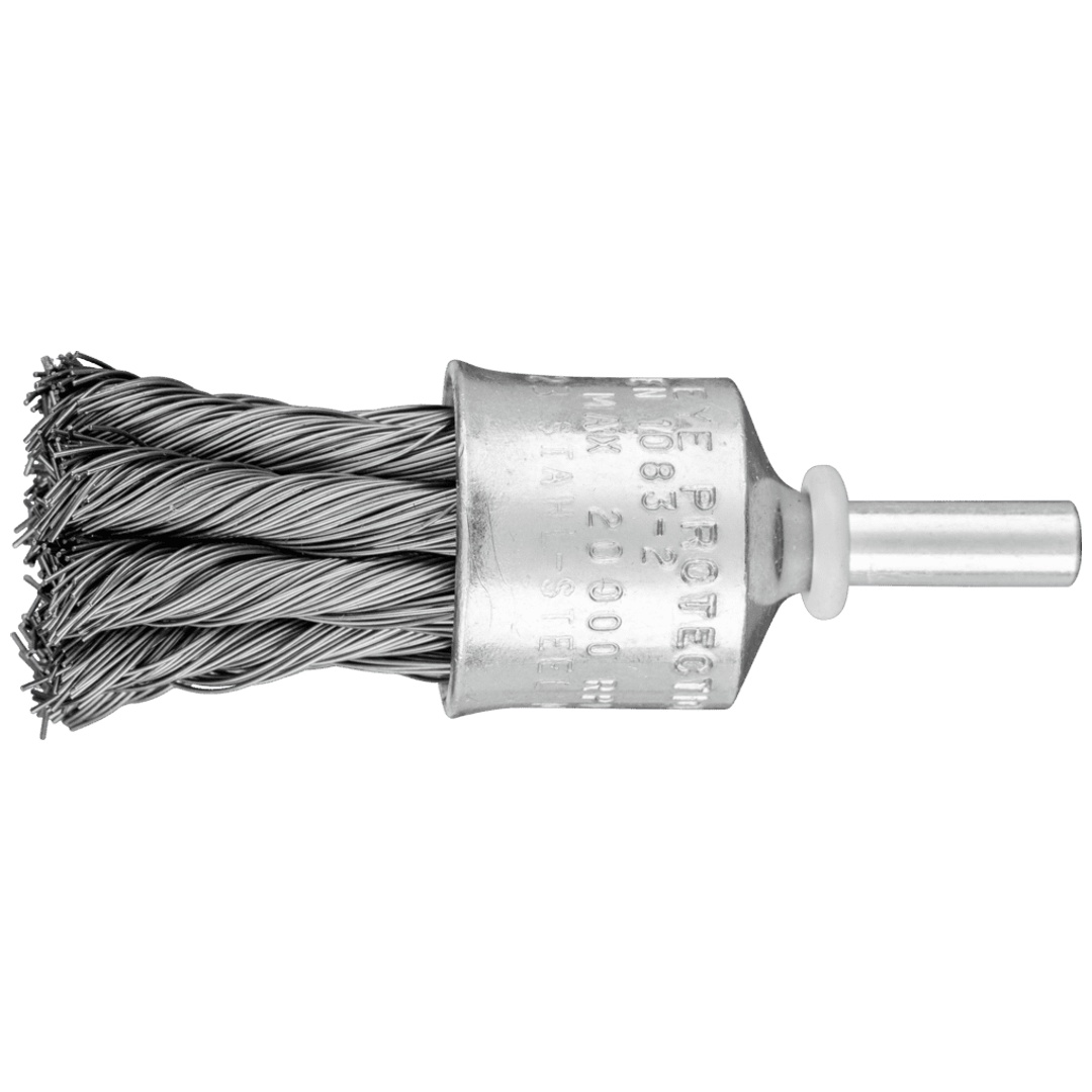 PFERD TOOLS Pinselbürste gezopft PBG Ø23 mm Schaft-Ø6 mm Stahl-Draht-Ø0,35