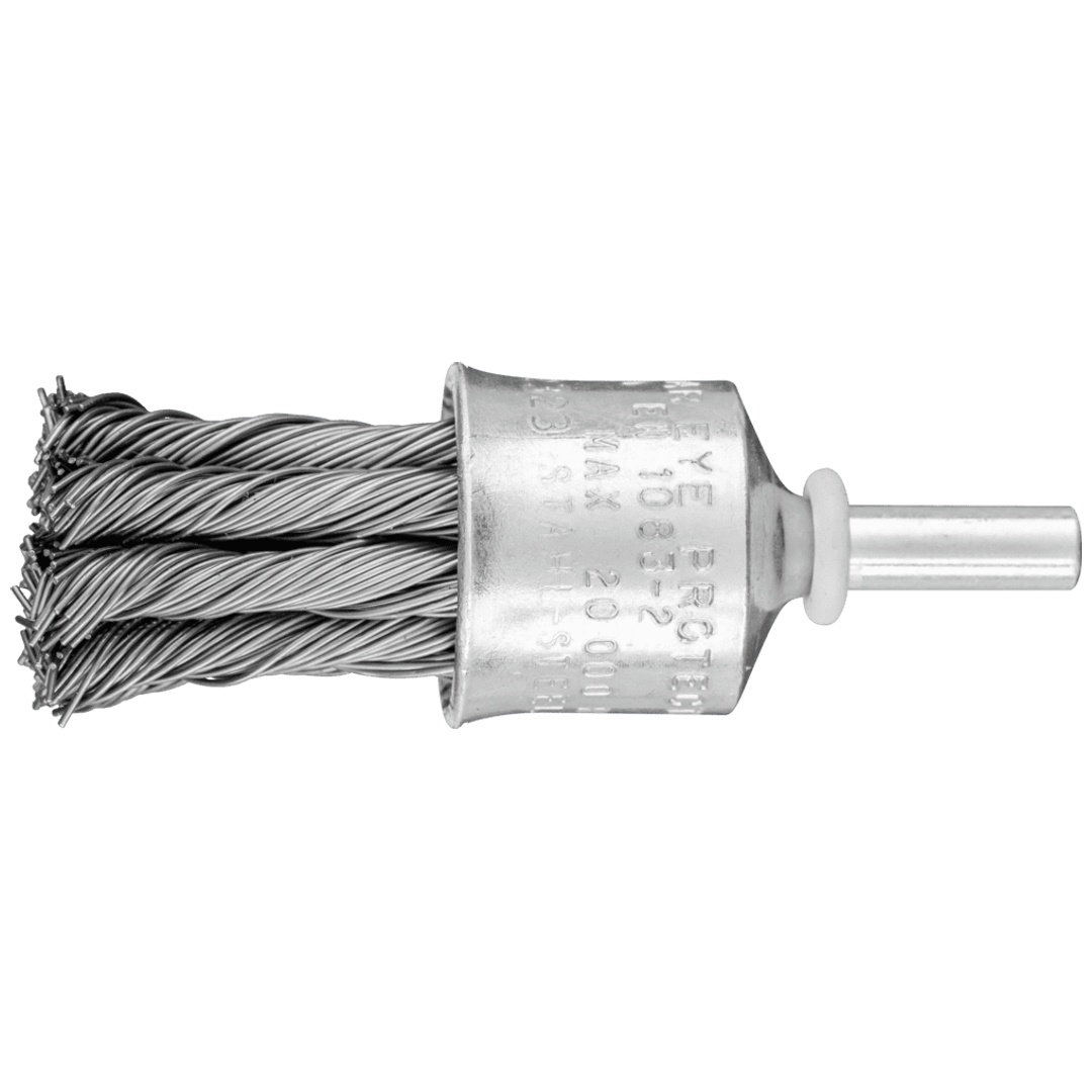 PFERD TOOLS Pinselbürste gezopft PBG Ø23 mm Schaft-Ø6 mm Stahl-Draht-Ø0,50